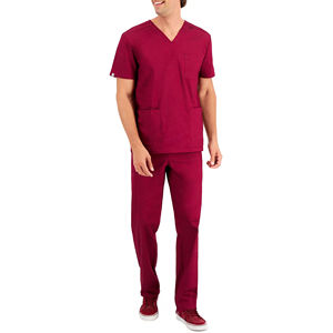 Uniformes Médicos Unisex de Algodón 100% al por Mayor, Conjuntos Personalizados para Doctores y Enfermeras, 5 Bolsillos, Antiarrugas, Diseño de Venta Caliente, Haus Industries - Product Image 1