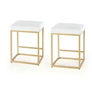 Black Leather Seat Metal <b>Stool</b> Seating for <b>Office</b> Hospital Home School Living Room and Multipurpose Use Ottoman <b>Stool</b> In Puff - Product Image 2