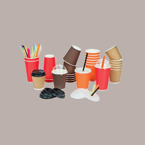 100 Pcs BT42 12oz <b>Orange</b> Thermal Ripple Wall Double Wall Single Wall Disposable <b>Paper</b> Cup Custom Logo 3oz Size - Product Image 2