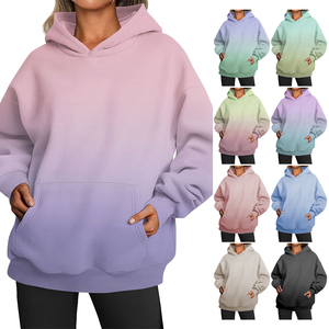 Fabrication de pulls à capuche surdimensionnés imprimés à manches longues délavés à l'acide Streetwear vierge pour femmes - Product Image 1
