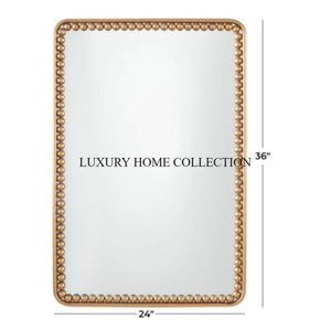 Cadre de miroir mural en laiton antique artisanal avec une finition polie et des motifs ornés pour des accents de pièce intemporels - Product Image 3