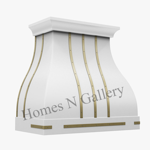 Hotte de cuisine intelligente personnalisée, nouvelle gamme, traditionnelle, attrayante, faite à la main, murale, en acier inoxydable et cuivre, surface lisse - Product Image 3