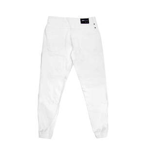 Parkin <b>Jogger</b> Sporty Style 100% Cotton Pants with Zippers and Customizable Logo Available in <b>White</b>-Sizes XL 3XL 6XL - Product Image 2
