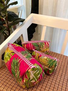 For Vintage Jungle Quilted Eco-Friendly Cotton Waterproof for <b>Bag</b> <b>Zipper</b> Closure Large Capacity Durable for Makeup <b>Storage</b> - Product Image 4