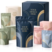 Sachets d'emballage personnalisés pour thé Pu-erh en vrac, pochettes refermables, impression numérique, multi-SKU, emballage vide uniquement