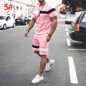 Casual <b>Men</b> Clothing Two Piece Set Shorts <b>Summer</b> T <b>Shirt</b> and Short Set <b>Men</b> - Product Image 4