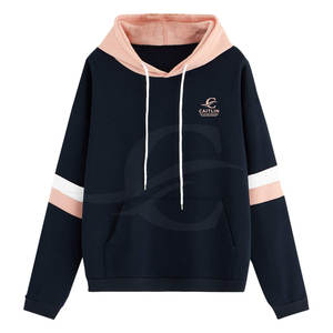 Nouveaux sweats à capuche décontractés pour femmes, de haute qualité, en tricot, couleur unie, respirants, en polyester/coton, personnalisables pour la saison hivernale - Product Image 1