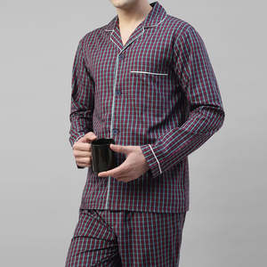 Ensemble de pyjama thermique de haute qualité pour homme, col montant, manches longues, vêtement de nuit confortable - Product Image 4