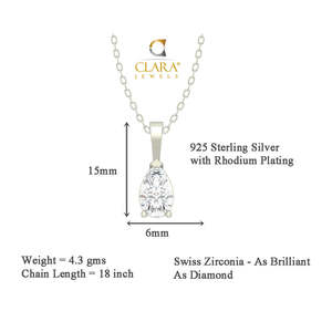 Parures de boucles d'oreilles pendantes en argent sterling 925 de qualité supérieure, forme poire, pour mariages - Product Image 3