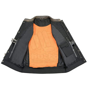 Gilet en cuir rétro pour homme, taille plus, tendance, sans manches, coupe-vent, décontracté, automne 2025 - Product Image 5