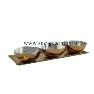 Prime Quality Gold Shiny Metal Table Decorative Fruit Serving Bowl and <b>Platter</b> Kitchen Ware Server Bowl in Affordable Price - Product Image 5