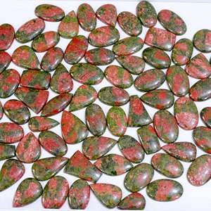 Cabujón de piedras preciosas sueltas de jaspe Unakite Natural de alta calidad AAA +, forma de mezcla de piedras preciosas sueltas y piedras preciosas de tamaño para la fabricación de joyas - Product Image 4