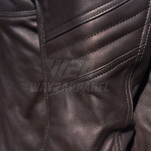 Nouveauté Veste de moto à fermeture éclair complète pour hommes Veste de moto à coupe ajustée pour hommes de marque privée - Product Image 5