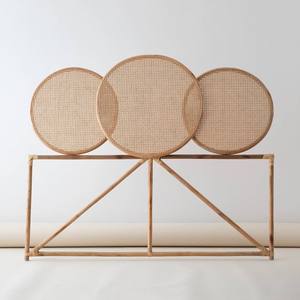 Cadre de tête de lit de cercle en bois de rotin de décor de chambre de style français pour la tête de lit ronde de lit avec le prix bon marché - Product Image 1