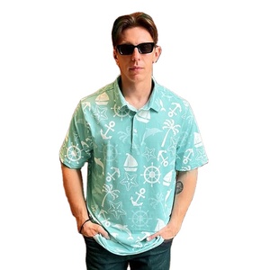 Camisa de Verano para Hombre, Diseño Original, Tela Jersey, Logotipo Frontal, Estampado Tropical Náutico, Verde, Casual, Manga Corta - Product Image 5