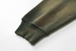 2025 automne/hiver 450g français Terry Vintage hommes et femmes Streetwear marque ensemble rétro surdimensionné hommes lavage à l'acide à capuche - Product Image 5