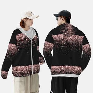Sudadera con capucha de diamantes brillantes Sudadera con capucha de diamantes de imitación unisex Moda Streetwear Pullover Luxury Rhinestone Zip Up Hoodie - Product Image 3