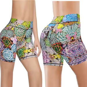 Pantalones cortos de yoga sin costuras con logotipo personalizado para mujer, transpirables y respetuosos con la piel, gimnasio, deporte, Fitness, ropa de entrenamiento, lavado de colores - Product Image 5