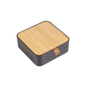 Miroir et boîte à bijoux en bambou Spirella et PS carré ALAIS noir - Product Image 3