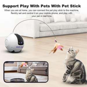 Robot de cámara para mascotas móvil, batería de 10000mAh, carga de retorno automático, llamada bidireccional, juego remoto, diseño moderno clásico para pedidos a granel - Product Image 3