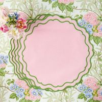 Napperon élégant en lin de luxe avec broderie, réutilisable pour la salle à manger moderne et les événements de mariage