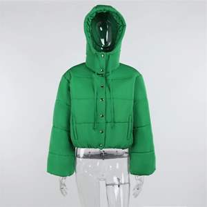 แจ็กเก็ตผู้หญิงทรงพองหนาและหนาแบบเรียบทันสมัยแขนยาวสำหรับฤดูหนาว - Product Image 1