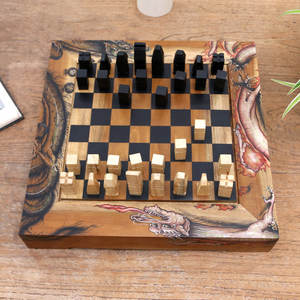 Elegant Wooden Vintage Chess Board <b>Game</b> Classic Strategy <b>Game</b> Handcrafted Mind Challenge Family Entertainment Skill - Product Image 5