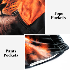 Conjunto de Sudadera y Pantalones Deportivos Personalizados con Estampado de Leones, Sudadera con Capucha, Venta al por Mayor, Corte Regular, Alta Calidad, 100% Algodón, Secado Rápido, Ecológico - Product Image 3