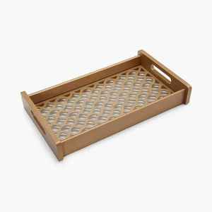Bandeja de servicio de tablero MDF con estilo vintage con asa en forma rectangular, diseño moderno, Apto para lavavajillas ecológico, uso en fiestas - Product Image 5