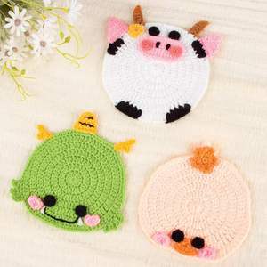 Venta al por Mayor de Posavasos de Ganchillo con Diseño de Animales de Dibujos Animados para Decoración del Hogar, para Todos - Product Image 1