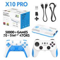 Console de jeu rétro HDTV sans fil avec 50 000 jeux, 128 Go, 50+ simulateurs, double manette de jeu pour la maison