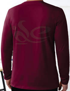 Camiseta de algodón grueso de manga larga para hombre, cuello redondo, estilo urbano, 100% algodón, transpirable, antiarrugas, con logo personalizado, alta calidad - Product Image 2