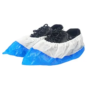 غطاء أحذية من PP+CPE للاستخدام مرة واحدة بنعل مانع للانزلاق ومرونة معتدلة غطاء مريح للأحذية