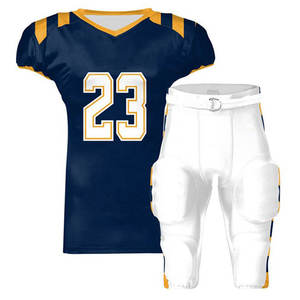 Los mejores conjuntos de uniformes de fútbol americano de alta calidad, diseño de manga corta transpirable impreso con logotipo personalizado - Product Image 2