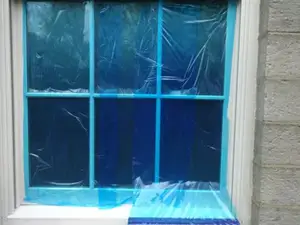 Película de proteção temporária para janela de 3 meses, resistente a UV de baixa adesão