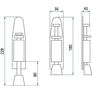 ตัวกันกระแทกประตูสแตนเลสแบบด้าน ระยะชัก 48 มม. INTERSTEEL สำหรับติดตั้งประตู - Product Image 3