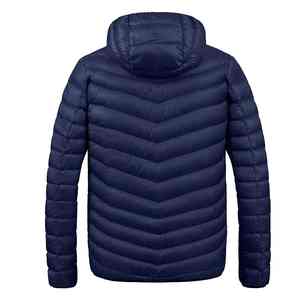 Vêtements pour hommes personnalisés, veste matelassée pliable de bonne qualité pour hommes, veste d'hiver à capuche, vestes isolées pour la neige, haute qualité, col montant - Product Image 5