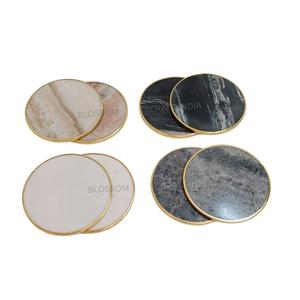 Ensemble de dessous-de-verre en marbre classique, qualité supérieure, best-seller, dessous-de-verre en pierre de qualité supérieure, décoration de table de cuisine à domicile, cadeau - Product Image 5