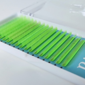 ขนตาปลอม ELFA Neon Lash สีสันสดใส เรืองแสงในที่มืด ทำจากเส้นใย HY LON  แบบธรรมชาติ นุ่ม  ขนาด 7-12 มม. ความหนา 0.15 มม. สีเหลืองนีออน - Product Image 5