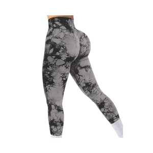 <b>Tights</b> Women Tie Dye Leggings High Waist Lifts Butt Tummy Control Push Up Seamless Yoga pants Ladies Workout Gym Clothing - Product Image 1