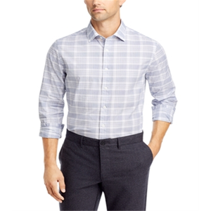 Camicia in Denim Blu Navy da Uomo Bloomingdale's, Vestibilità Slim Elasticizzata, 100% Cotone, Tessuto Popeline Antipiega, Taglia XL - Product Image 2