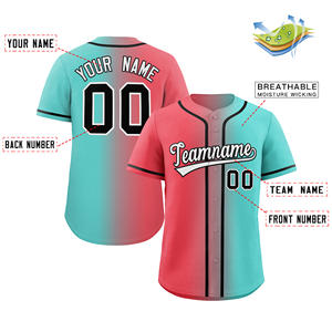 Vente en gros de chemises de baseball cousues sur mesure, numéro nominatif, respirantes, 100% polyester, uniformes de maillot de baseball personnalisés - Product Image 2