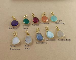 แหวนเงินโรเดียมเจียระไนแบบเหลี่ยมเพชรพลอยและชุบทองจี้รูปหน้ากรอบแบบเรียบจาก Amazonite - Product Image 4