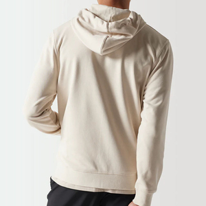 Sweat à capuche épais 100 % coton molletonné pour homme, grande taille, motif uni, tricoté, doublé, automne, logo personnalisé - Product Image 2