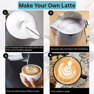 Pichet à lait conique en acier inoxydable de 20oz à poignée en métal, outils Barista, pichet à mousser le lait expresso pour café, meilleure vente - Product Image 3