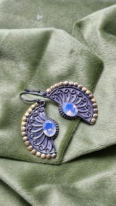 Best Quality 925 Sterling Silver <b>Earring</b> with Opal Gemstone Handmade Boho Leaf Design Jewelry Gift For Her - Product Image 6