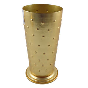 Nouveauté Vase à fleurs en métal couleur or Pot de fleurs au design attrayant pour la décoration de mariage personnalisé en vrac - Product Image 1