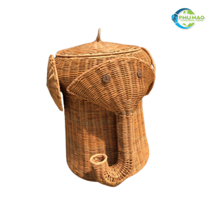 Cesta de almacenamiento de jacinto de agua de bambú de ratán de algas marinas Premium con 2 asas duradera y ligera - Product Image 3