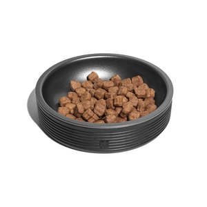 Tazón Doble de Plástico Negro Sólido - Product Image 2