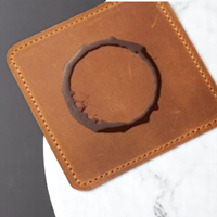 Ensemble de 6 sous-verres en cuir de haute qualité, design moderne, d'inspiration vintage, écologiques, pour la maison, le café, le thé, la bière
